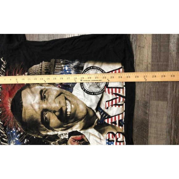 Y2K Barack Obama Mister President Adult Large Long Sleeve Tee T Shirt Black - Picture 5 of 5